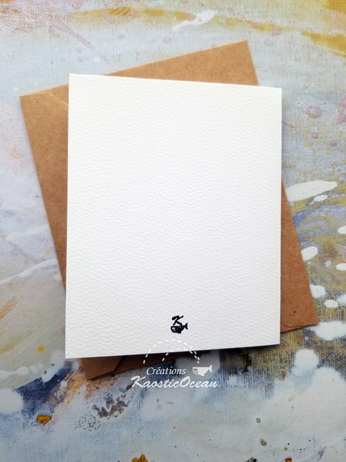 Carte aquarelle 4x5 - Chat gris