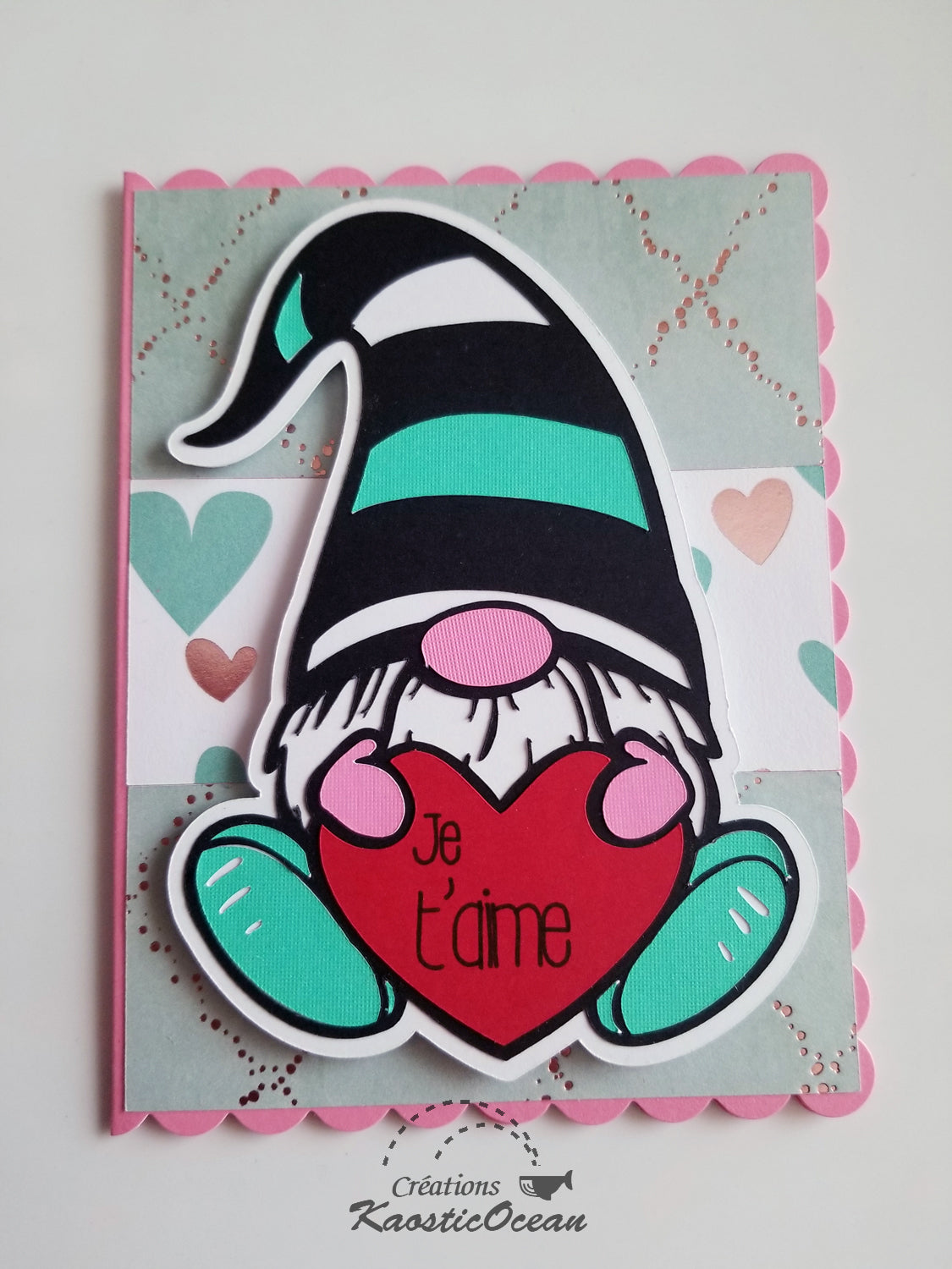 Carte de voeux - Gnome et coeur