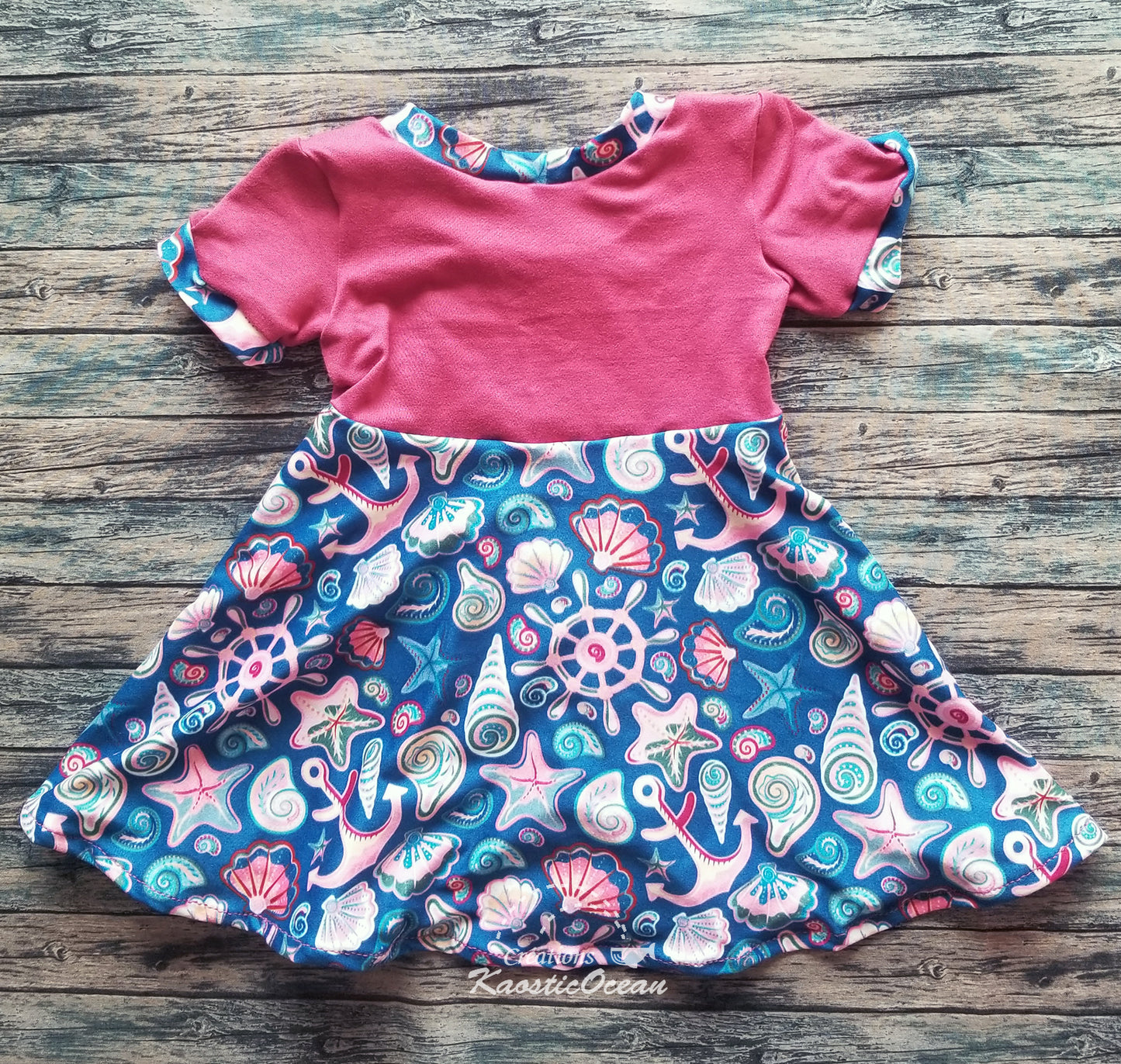 Robe / tunique évolutive à manches courtes - 3-12m (dbp0021)
