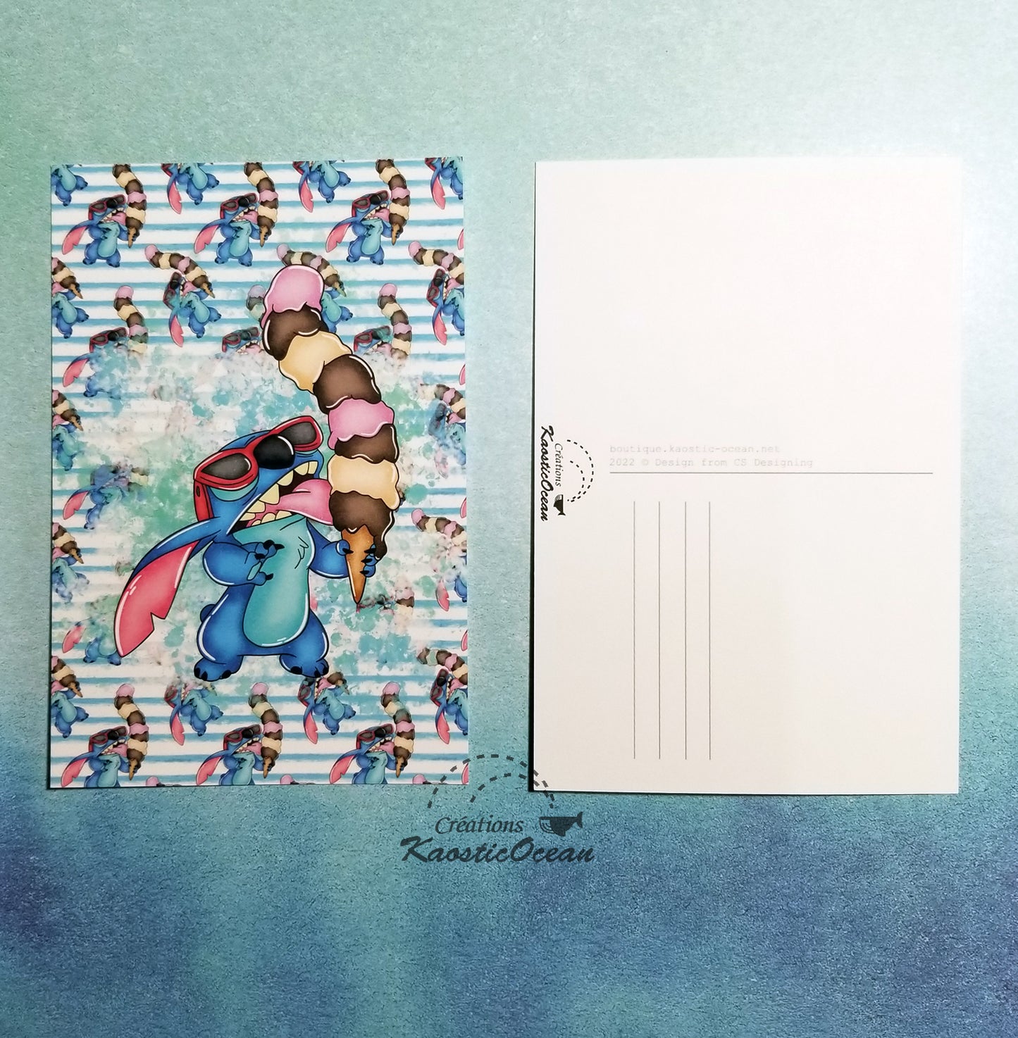 Carte postale - Illustration (crème glacée)