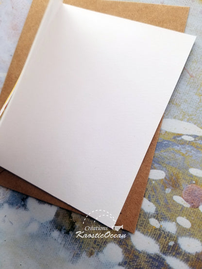 Carte aquarelle 4x5 - Oiseau