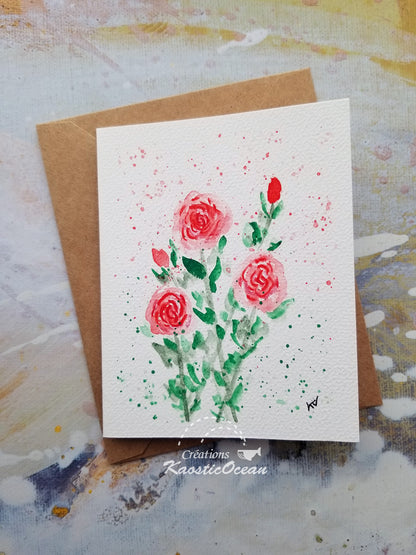 Carte aquarelle 4x5 - Bouquet