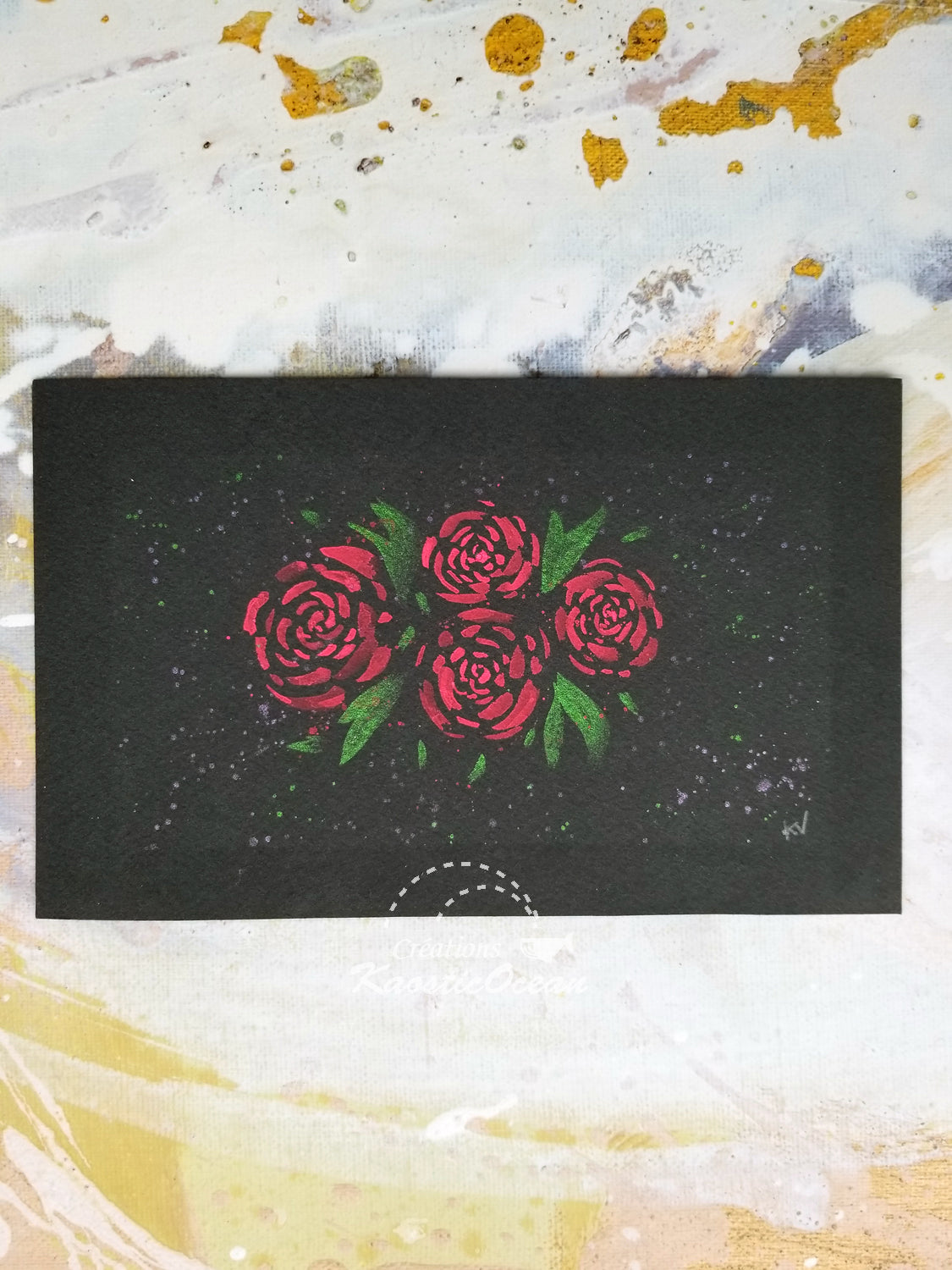 Aquarelle 5x8 - Roses