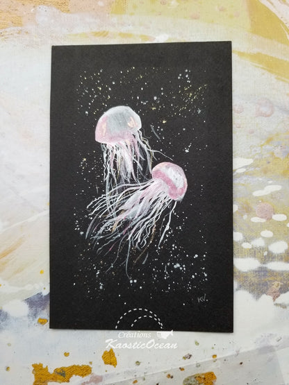 Aquarelle 5x8 - Méduses