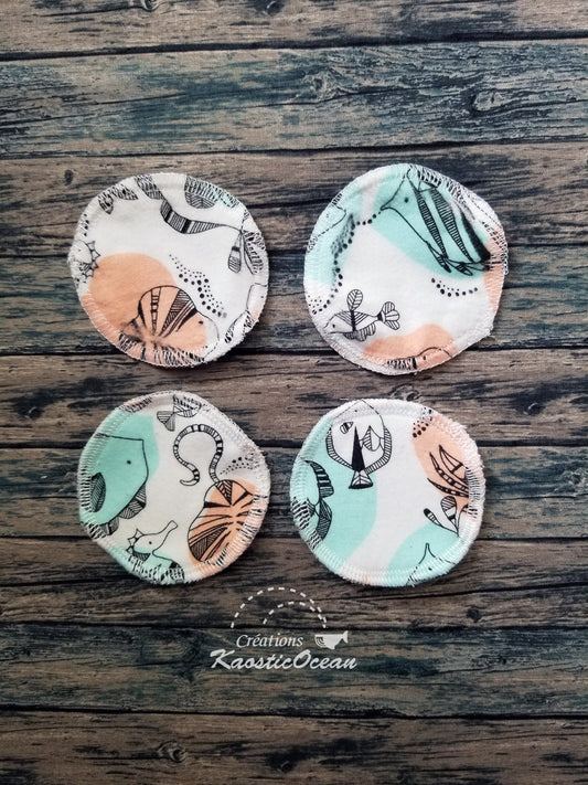 Lingettes réutilisables - Ensemble de 4 (fla0041)