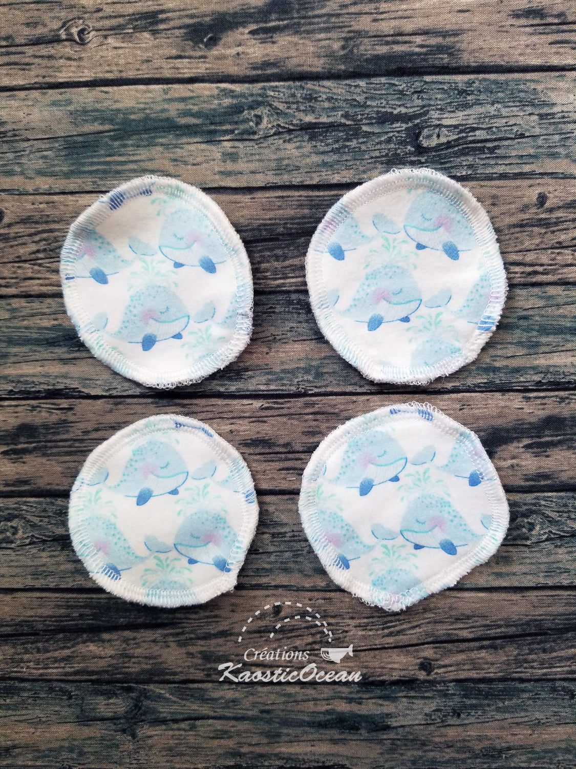 Lingettes réutilisables - Ensemble de 4 (fla0026)