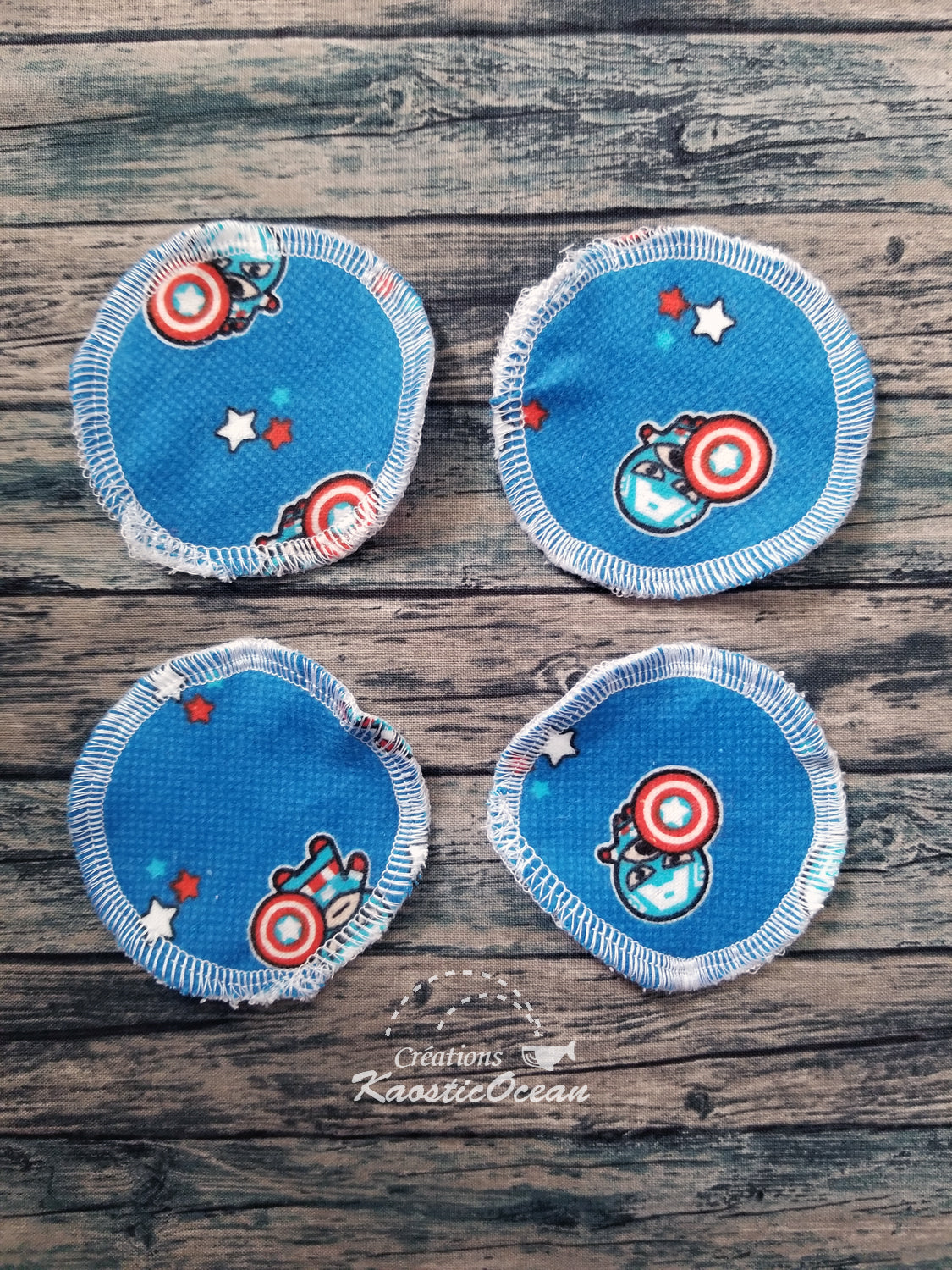 Lingettes réutilisables - Ensemble de 4 (fla0029)