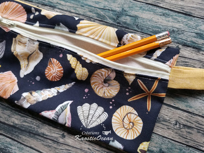 Étui à crayons double (coquillages)