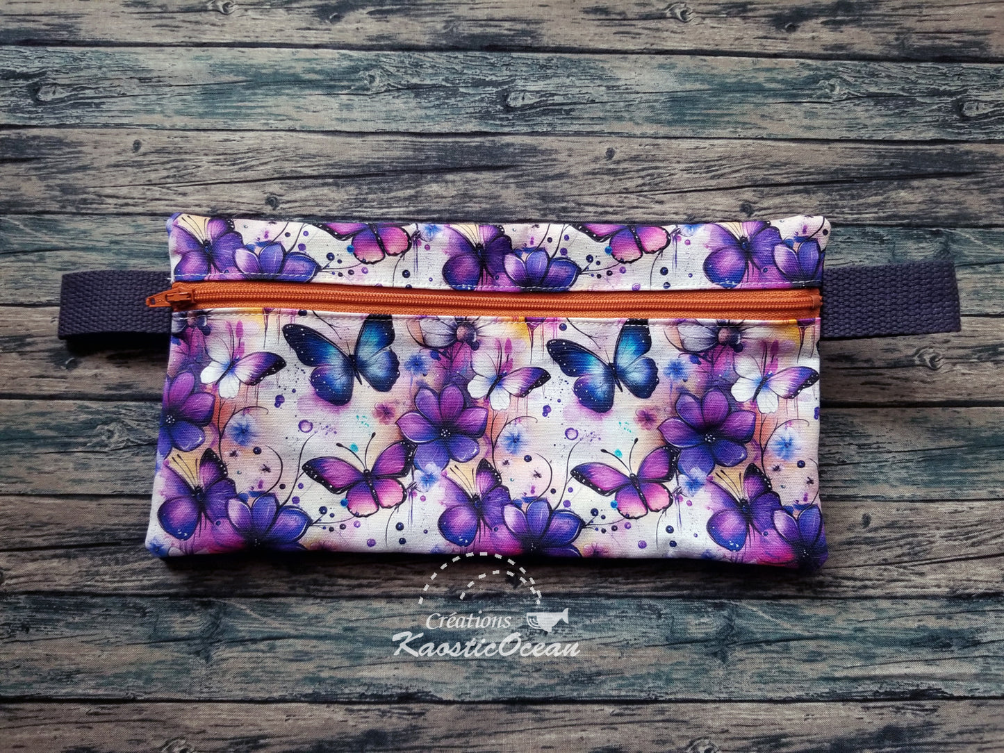 Étui à crayons double (papillons)