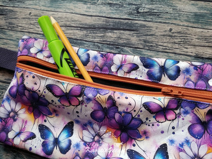 Étui à crayons double (papillons)