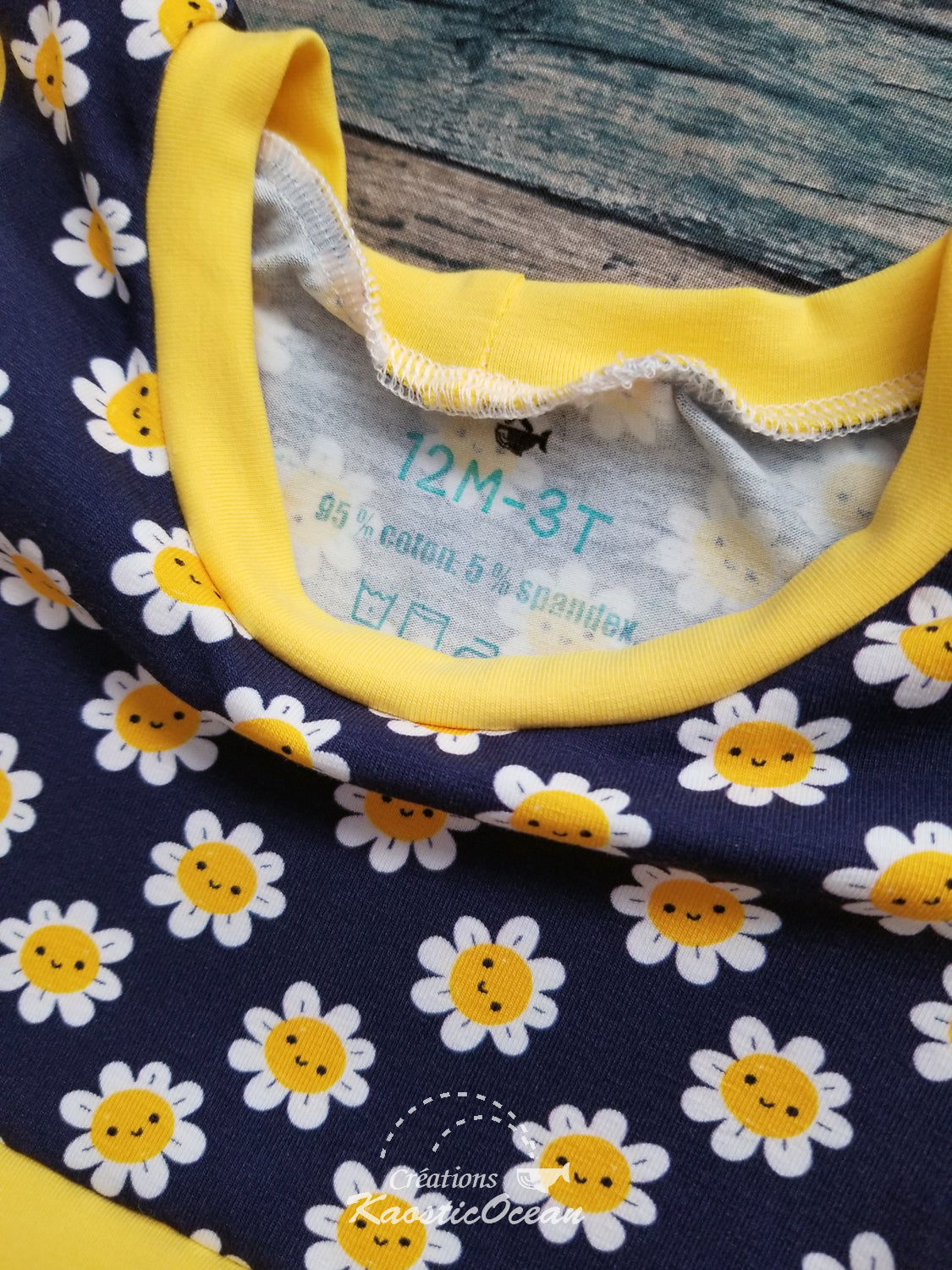 Robe / tunique évolutive à manches courtes - 12m-3t (jer0125)