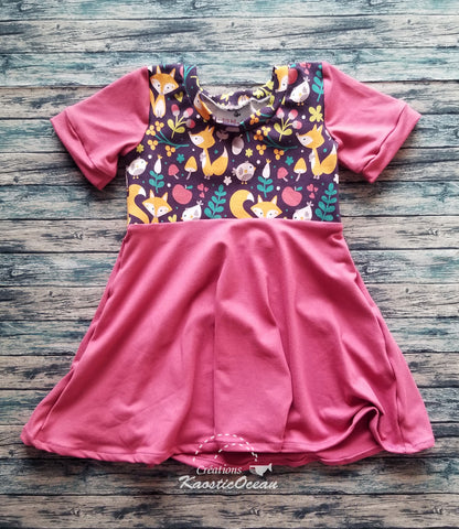 Robe / tunique évolutive à manches courtes - 12m-3t (jer0117)