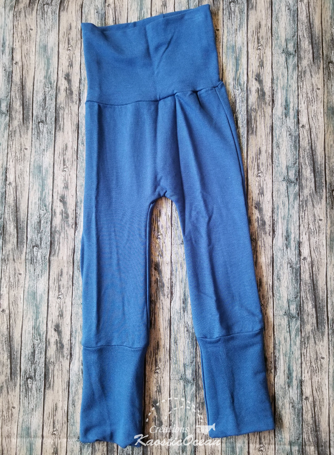 Pantalon long évolutif - 12m-3t (FT de bambou bleu)
