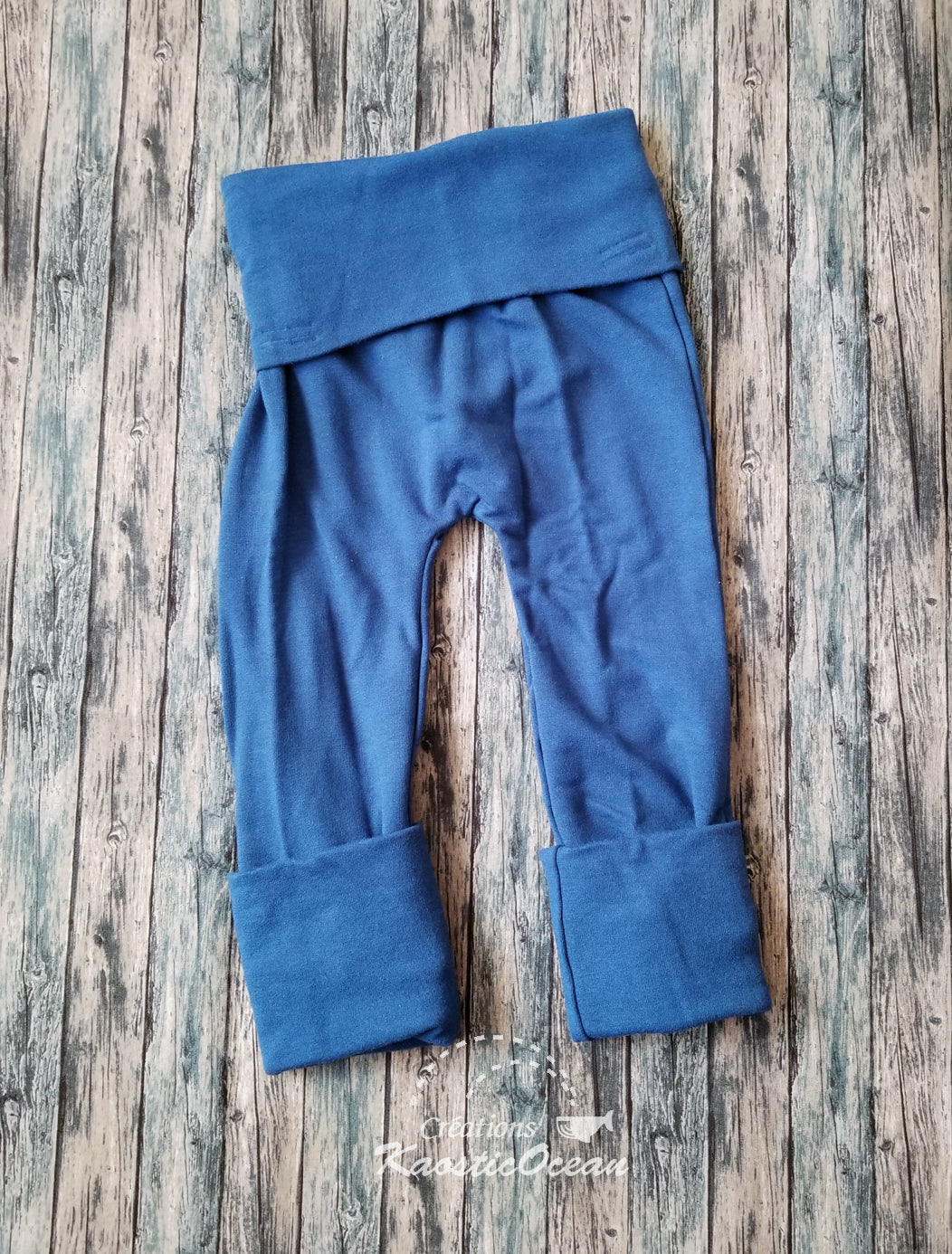 Pantalon long évolutif - 12m-3t (FT de bambou bleu)